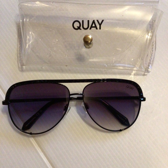 NEw! Quay High key bling black sunglasses main image 5